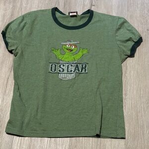 *Vintage *Green Oscar the Grouch Kids T-Shirt